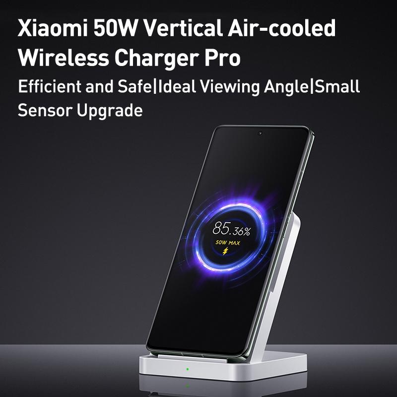 50W Vertical Air Cooled Wireless Charger White 3