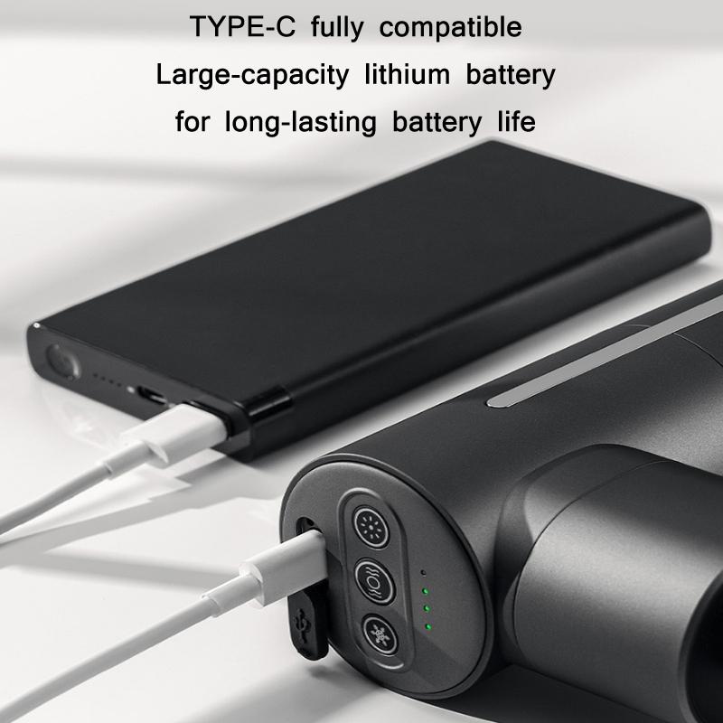 Brushless Massager With Hot Compress For Muscle Relaxation - Metal Gray 5