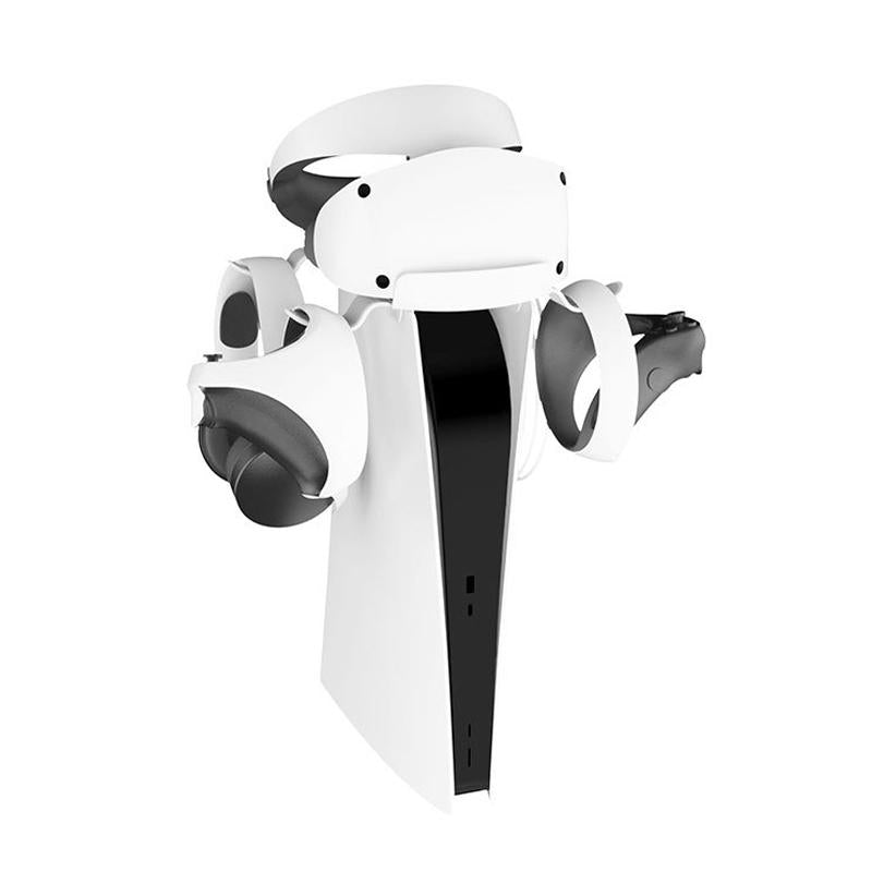 Ps5 / Psvr2 Headphone Storage Bracket With Charging Cable And Indicator Light - White 6