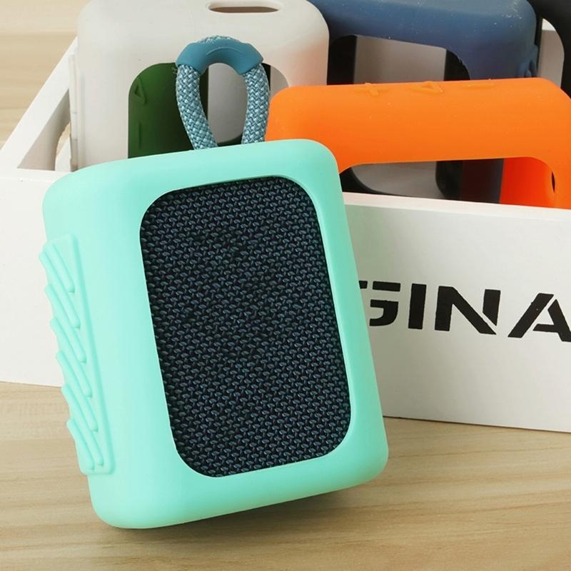 Portable Silicone Cover for Jbl Go3 Speaker with Carabiner - Red 7