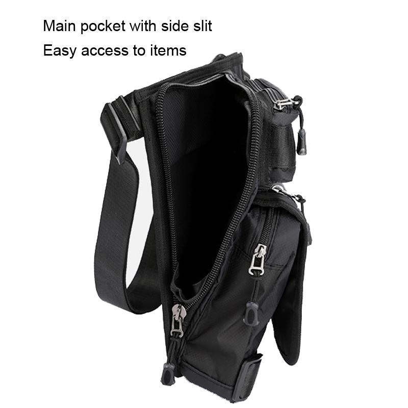 Outdoor Riding Leg Bag Sports Chest & Waist Messenger Bag - Black 8