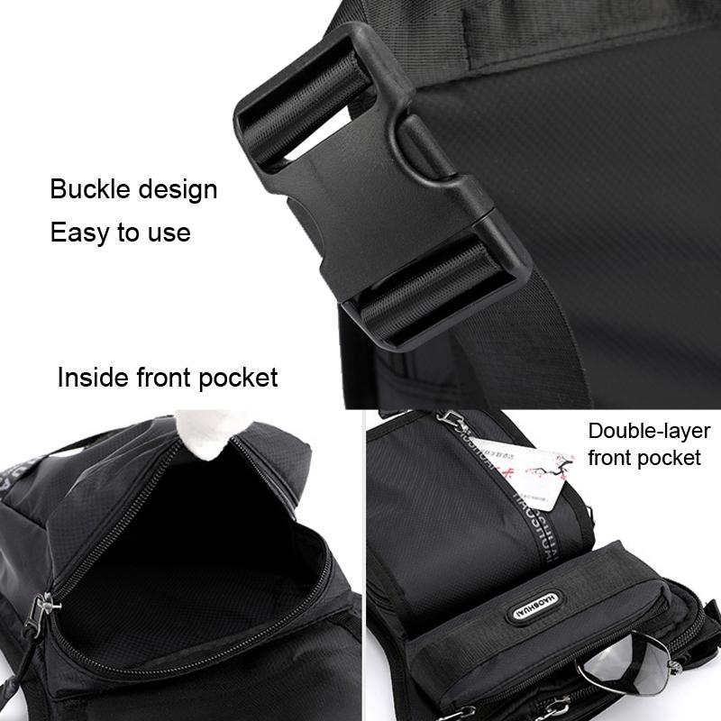 Outdoor Riding Leg Bag Sports Chest & Waist Messenger Bag - Black 10