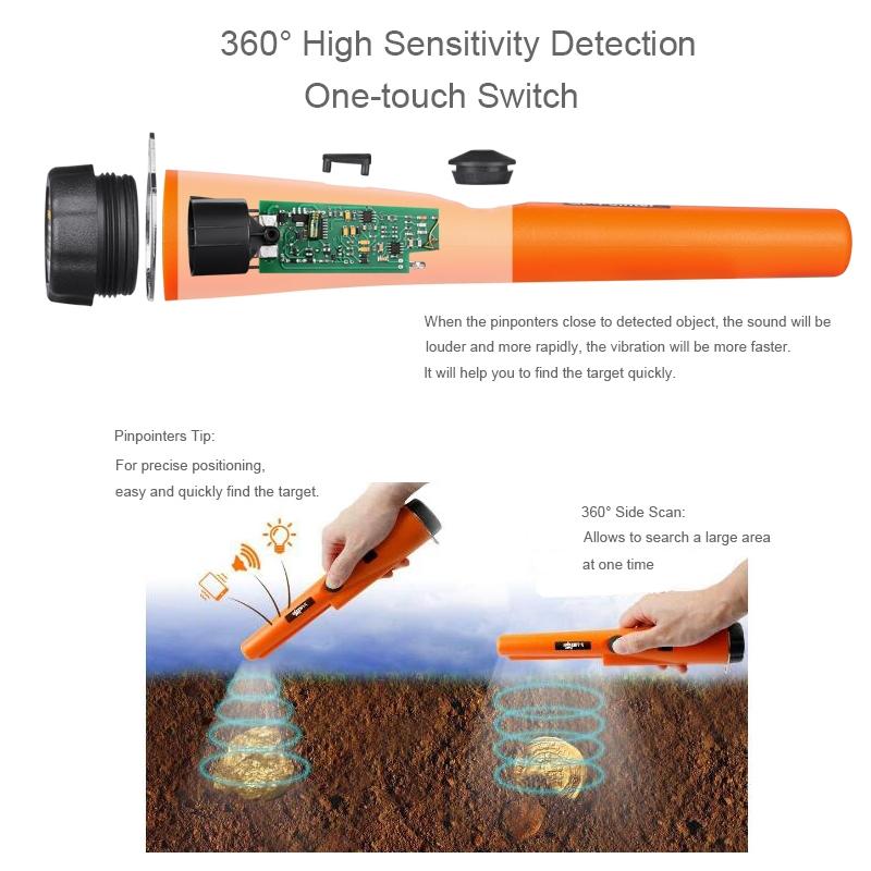 Metal Detector Pointer for Gold Pinpointing - Black 7