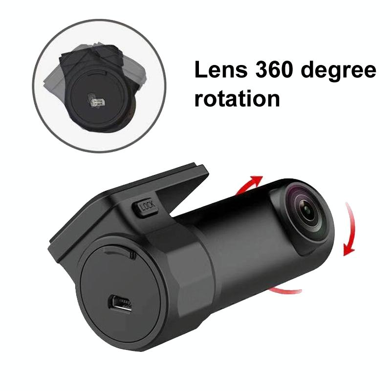 1080p Wifi Dash Cam with 170 Degree Wide Angle Lens - Hidden Car Recorder Black 5