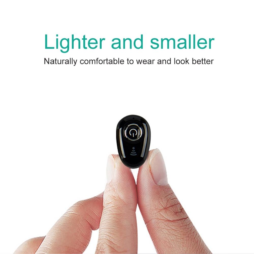 Mini Bluetooth Earphone with Mic - S650 Gen 2 - Black 12