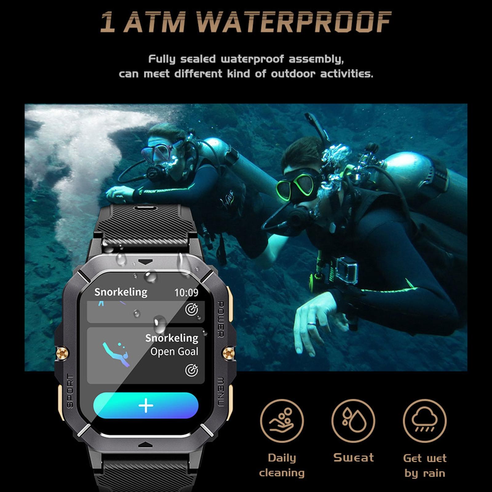 2.02 Inch Sport Smart Watch Support Bluetooth Call / Sleep / Blood Oxygen / Heart Rate / Blood Pressure Health Monitor - Black 4