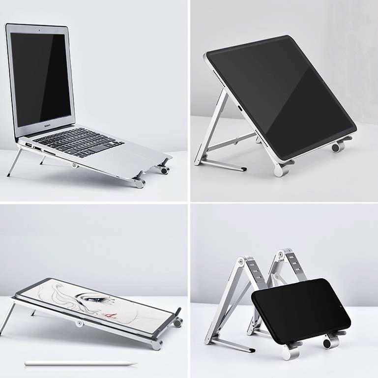 Foldable Metal Laptop Stand for Cooling and Ergonomic - Gray 5