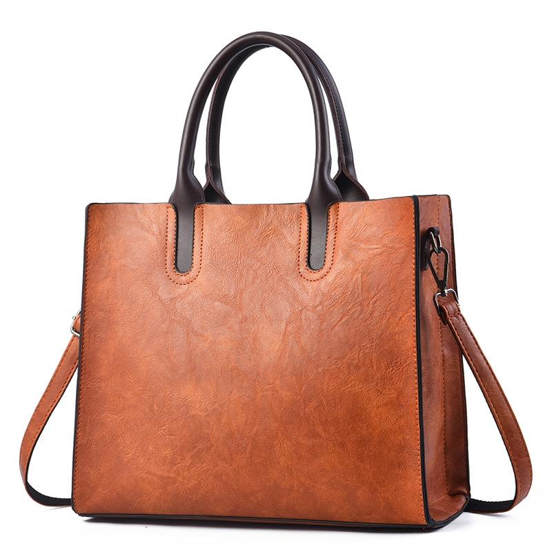 Retro Square Handbag for Commuting - Vintage Style - Red 11