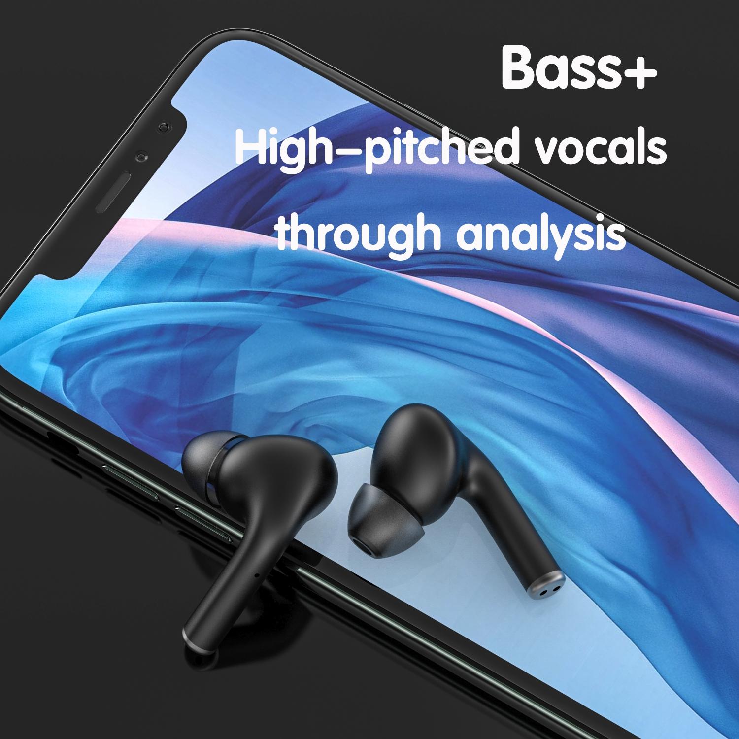 Wireless Sport Earphones with Touch Control and Mic - Bluetooth 5.0 Stereo Bass - Black 4