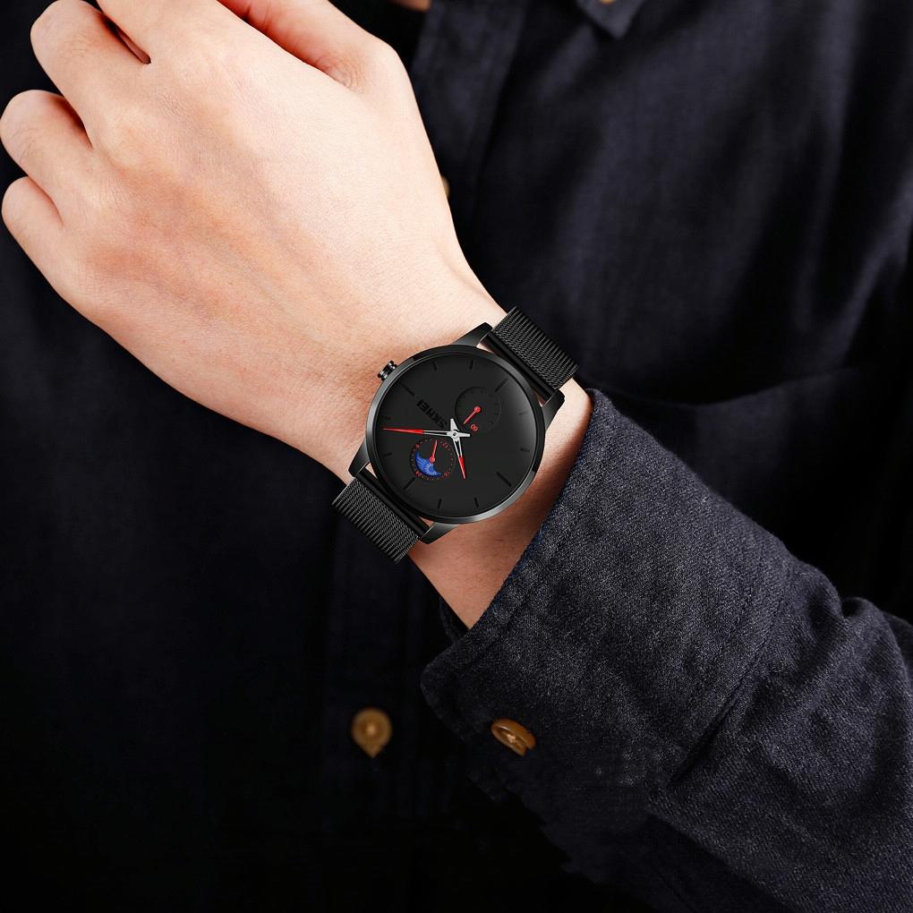 Men Simple Business Sports Watch - Quartz Movement - Rose Gold 9