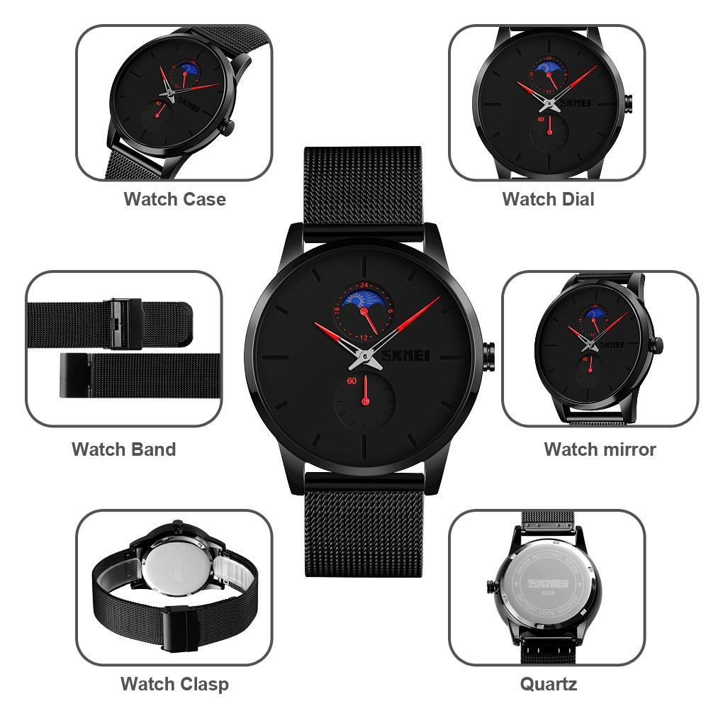 Men Simple Business Sports Watch - Quartz Movement - Rose Gold 13