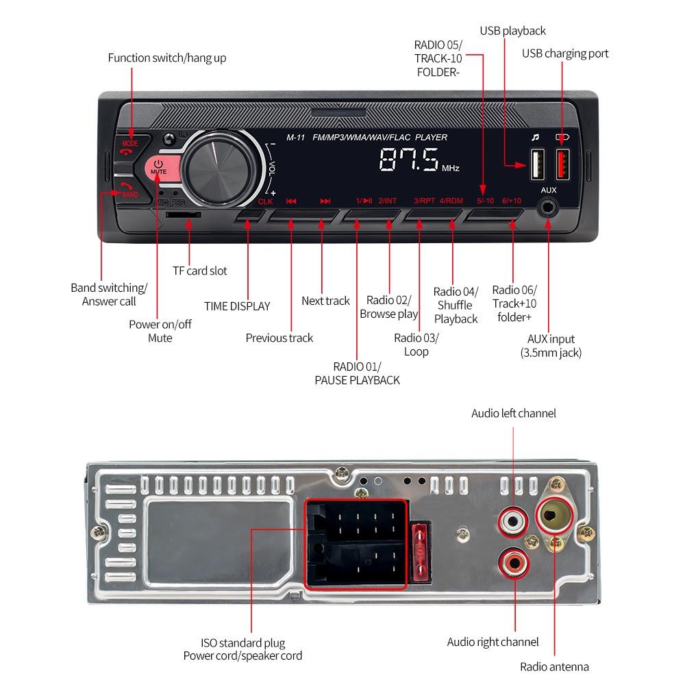 Car Bluetooth Mp3 Player With Eq Sound & Fast Charge - Black 9