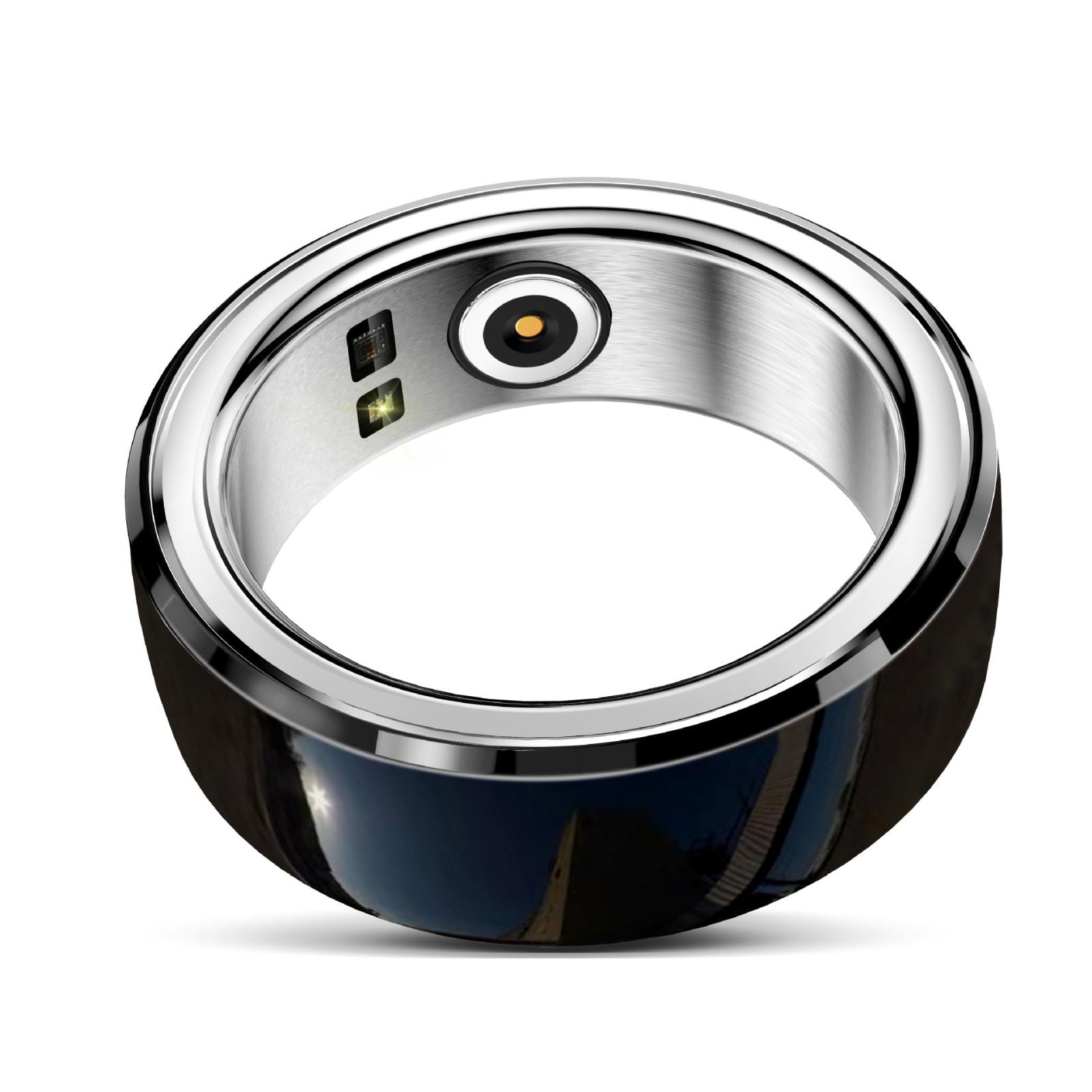 Smart Ring With Heart Rate Blood Oxygen Sleep & Sports Modes - Black Size 22 3
