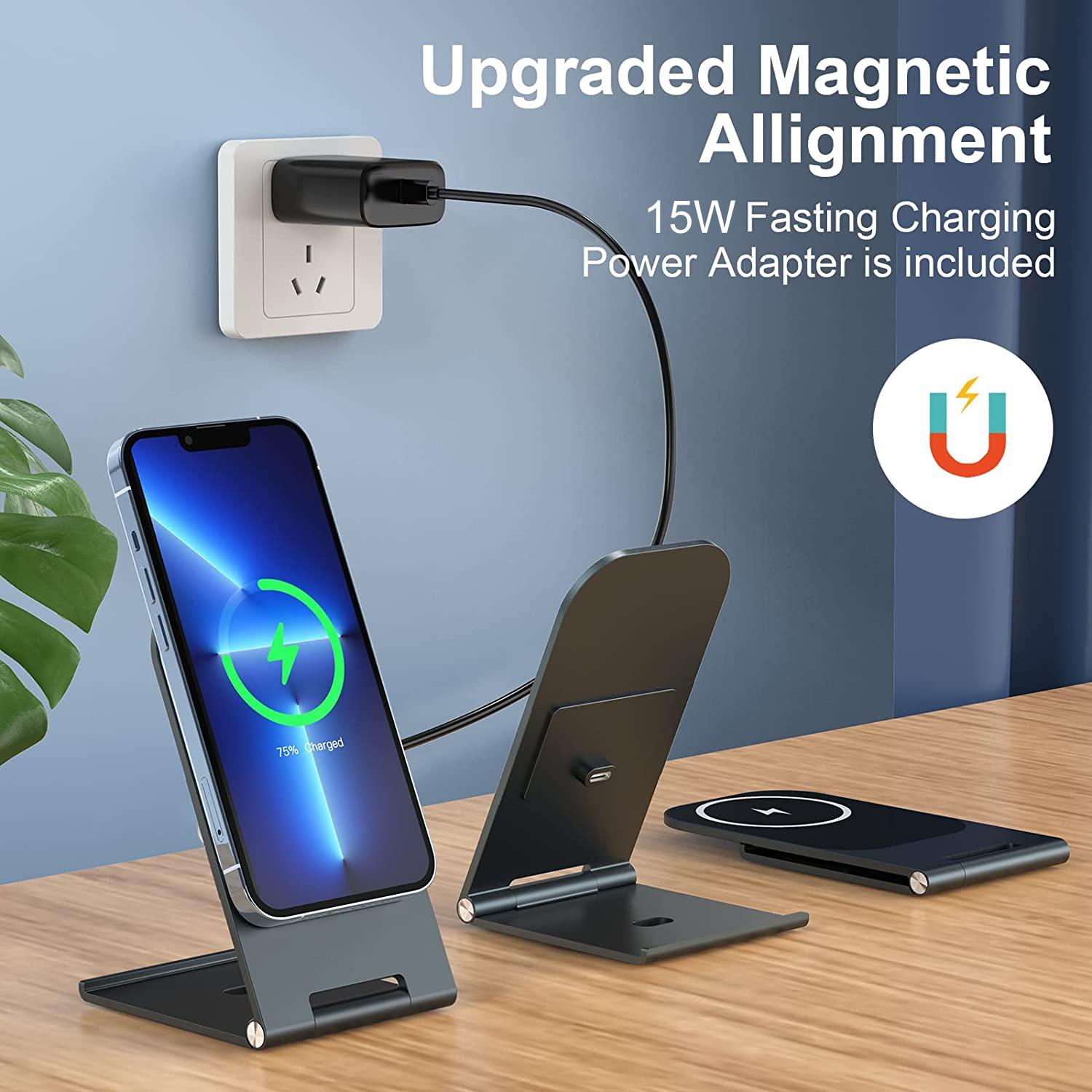 15W Magnetic Wireless Charger For Iphone 12+ - Black 3