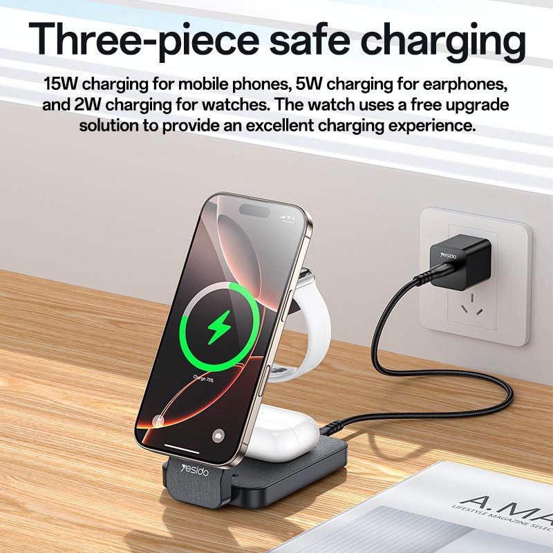 4 In 1 Magnetic Wireless Charging Stand With Night Light 6