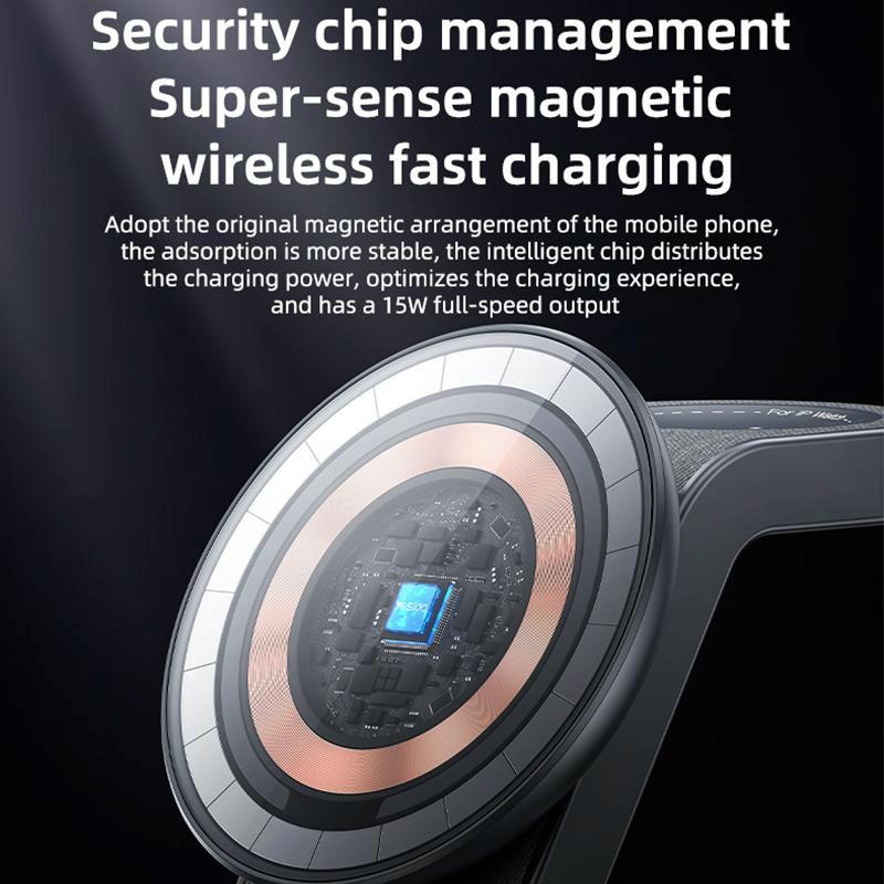 4 In 1 Magnetic Wireless Charging Stand With Night Light 7