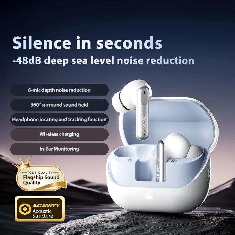 Wireless Anc Bluetooth Earbuds with Noise Reduction - T51s - White 3