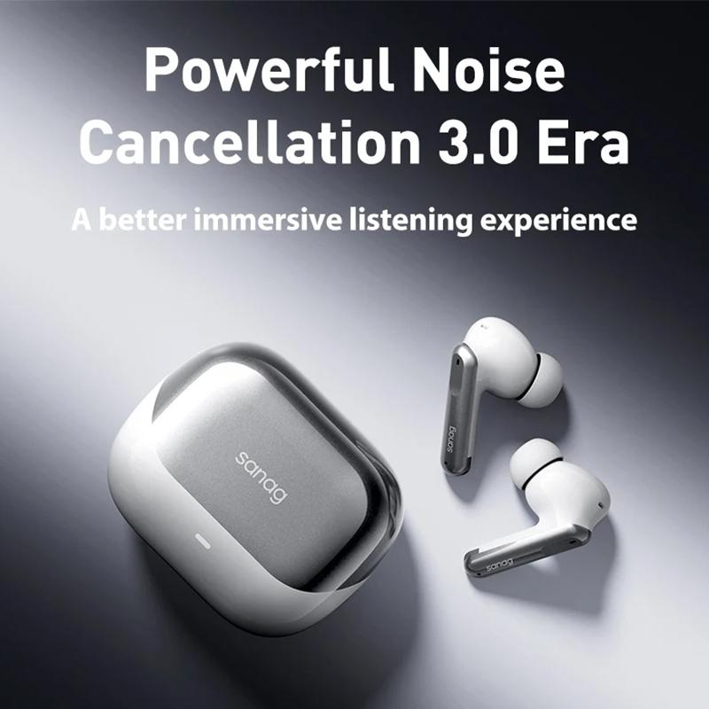 Wireless Anc Bluetooth Earbuds with Noise Reduction - T51s - White 6