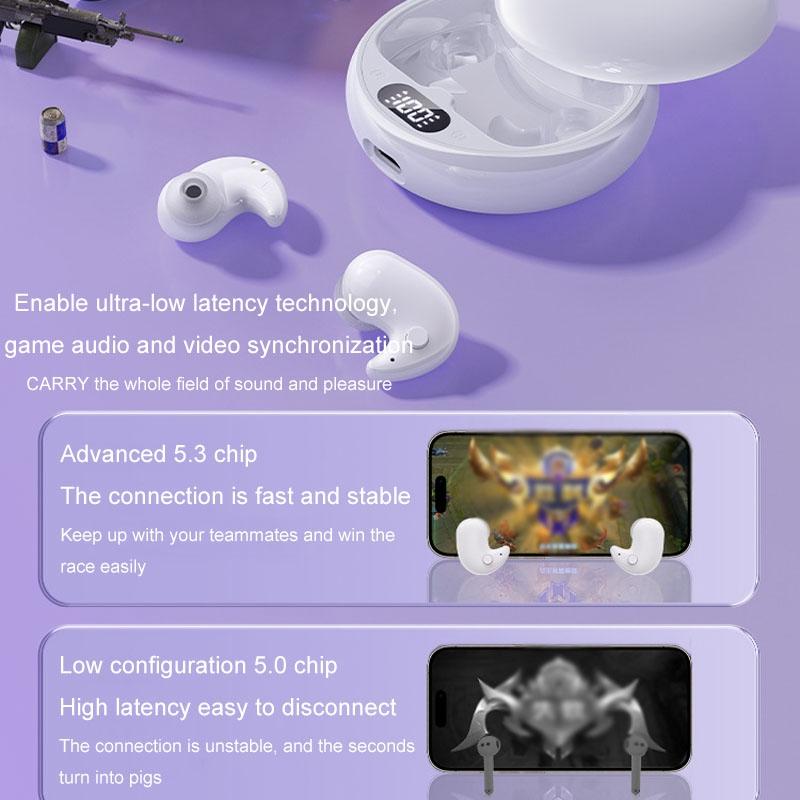 Wireless Sleep Earphones - Bluetooth 5.3 - Tws - Mini - Side Sleeping - Running - Sports - White 12