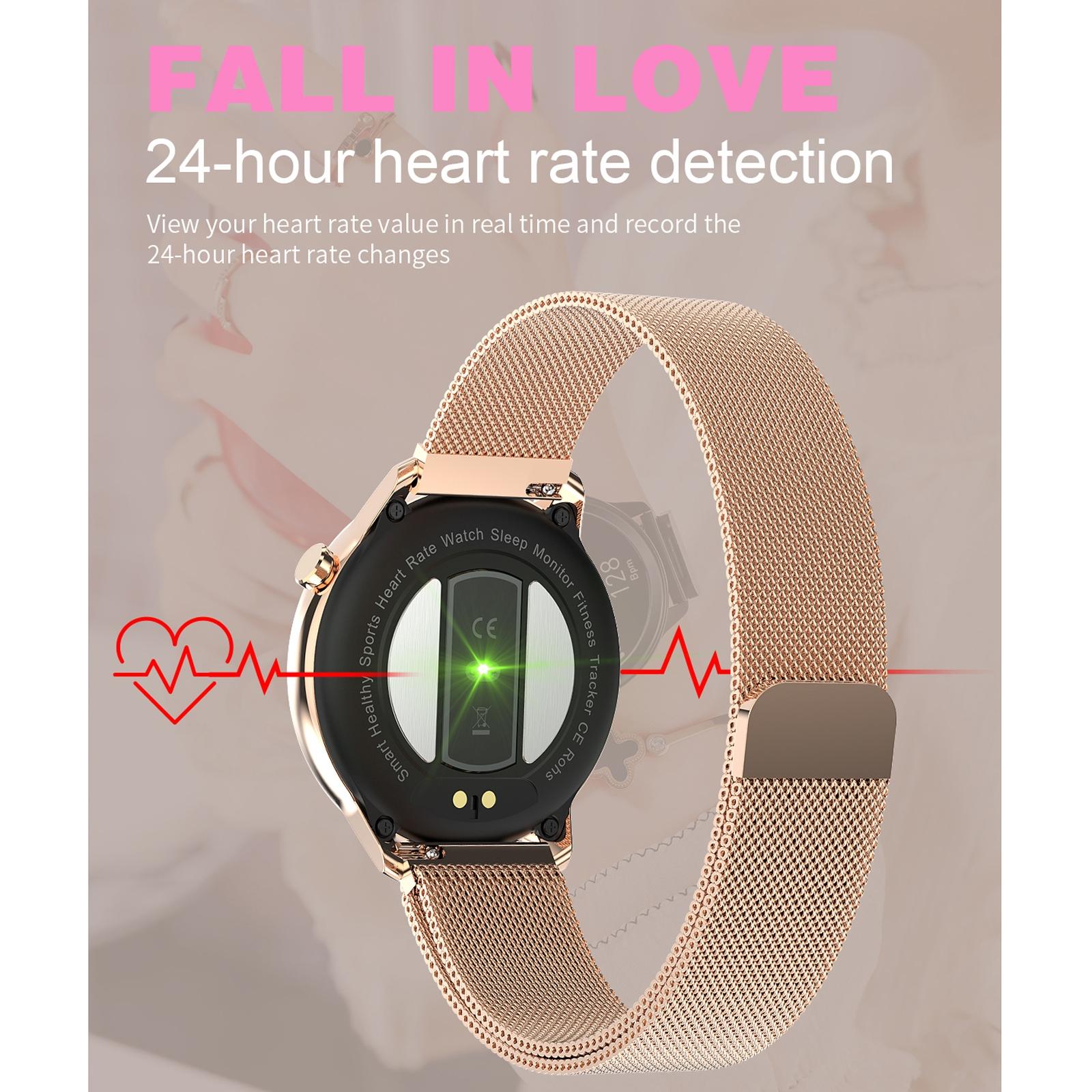 1.3 Inch Tft Colour Screen Ip68 Waterproof Women Smart Watch Support Body Temperature Monitor / Blood Pressure Monitor / Menstrual Cycle Reminder Black 5