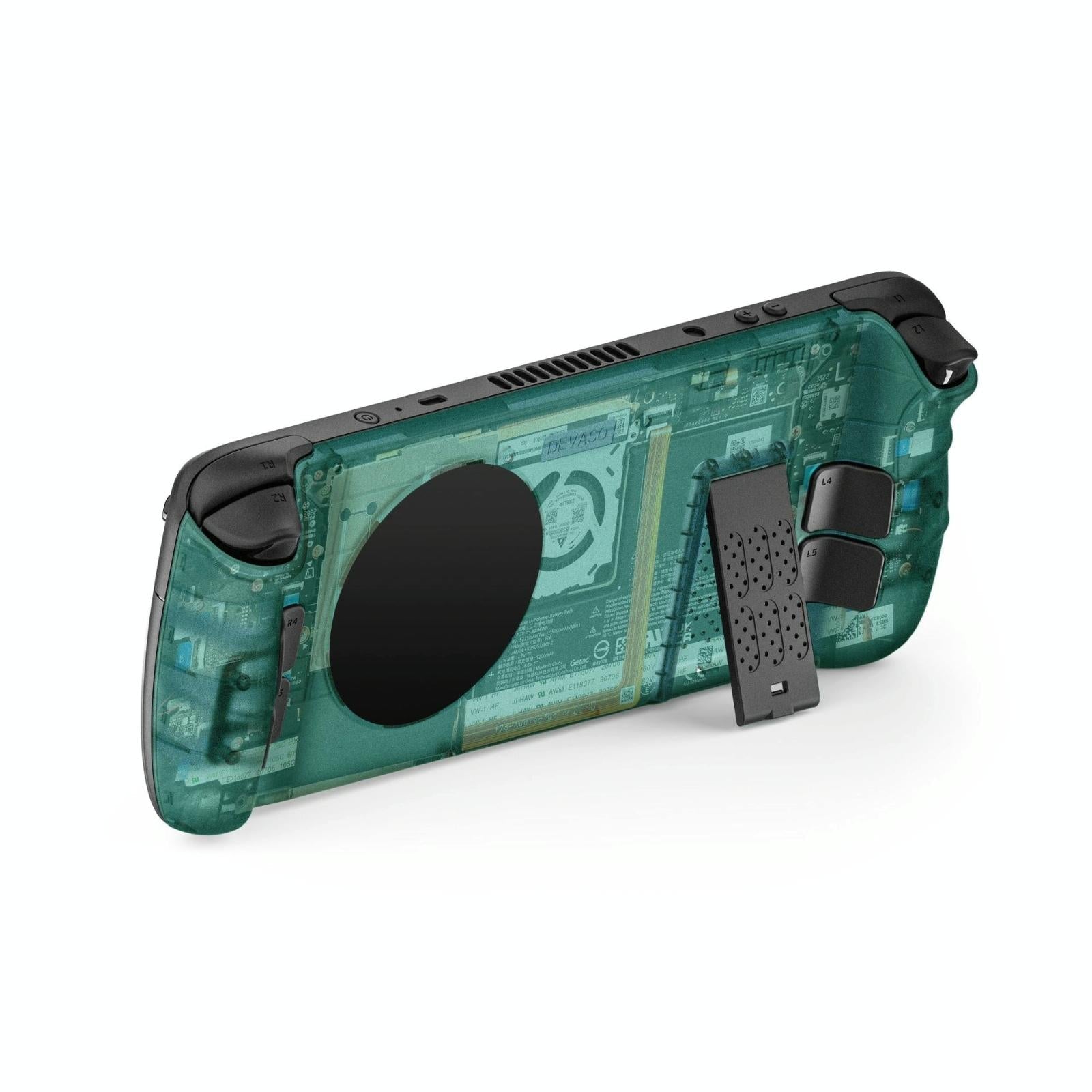 Steam Deck Gaming Console Case With Transparent Thermal Back And Bracket - Purple 11