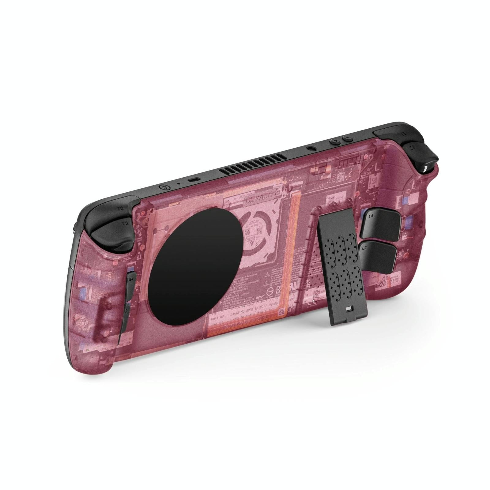 Steam Deck Gaming Console Case With Transparent Thermal Back And Bracket - Purple 12