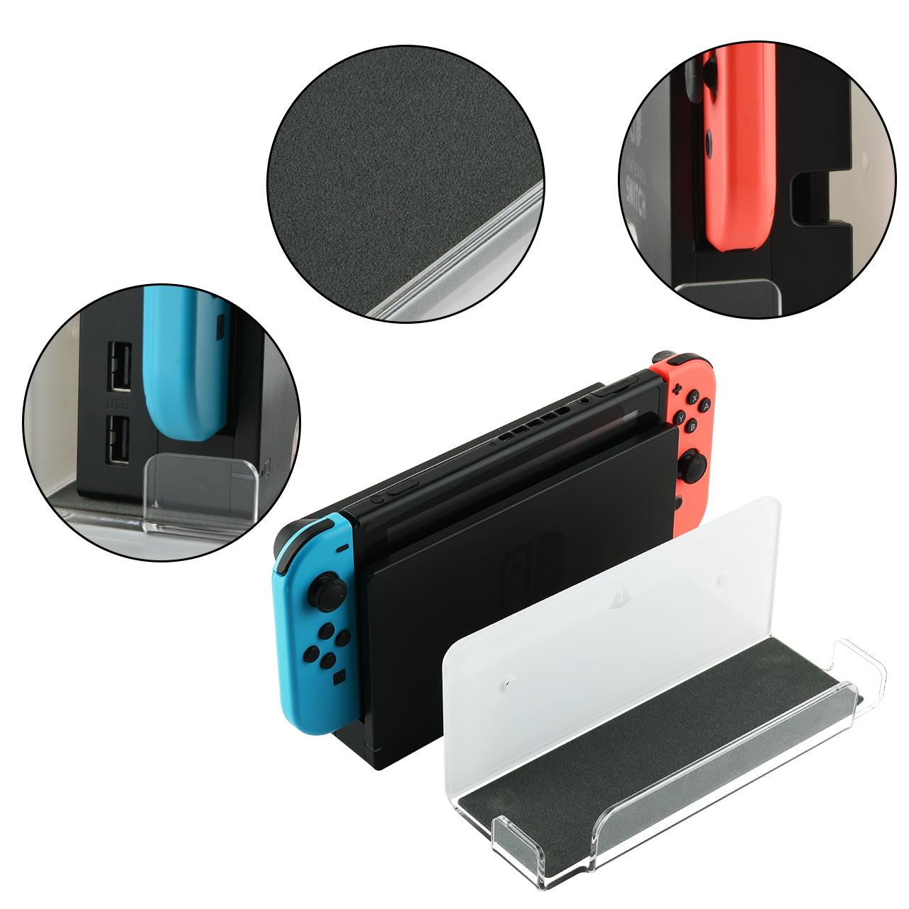 Nintendo Switch Console Wall Mount Storage Rack - Black 5