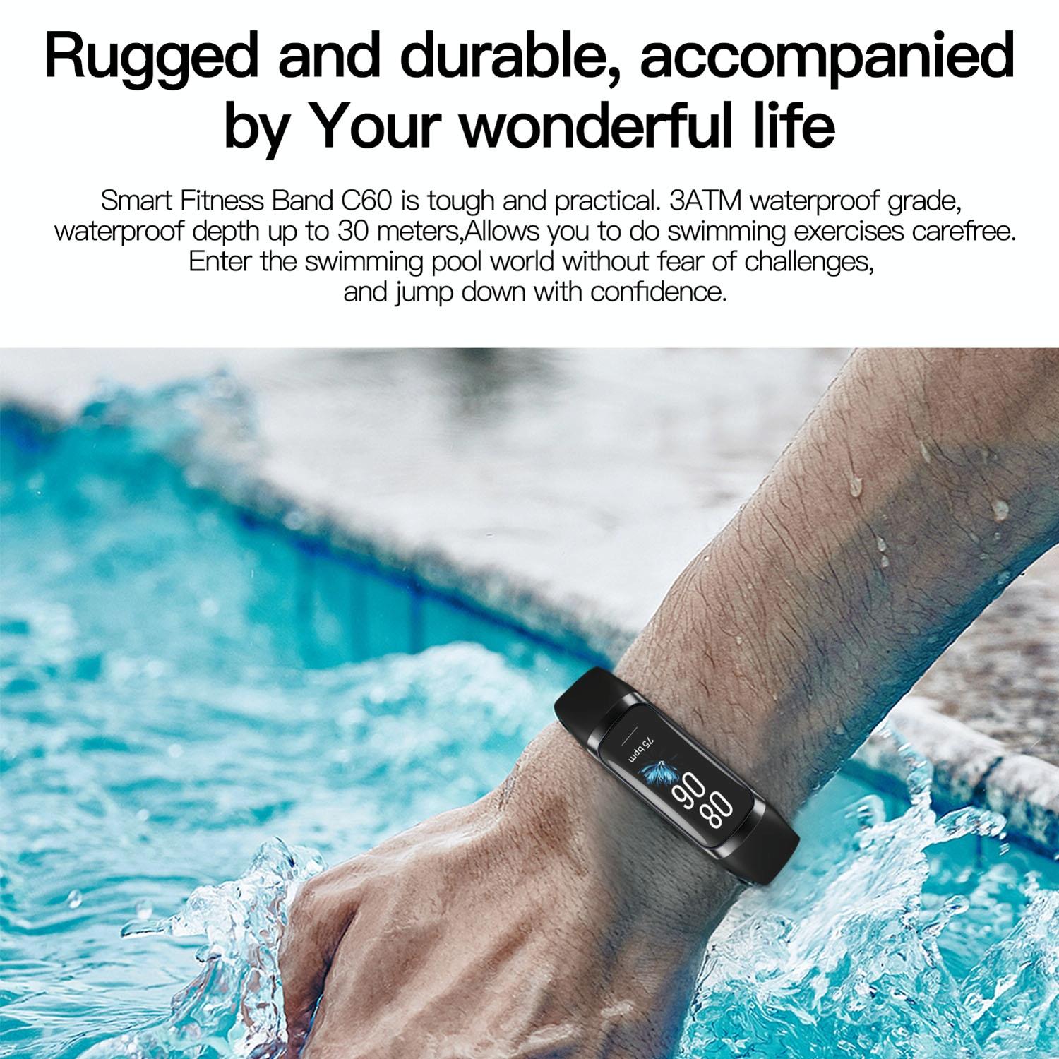 Ip67 Waterproof Smart Fitness Band - Compact And Durable - Pink 6