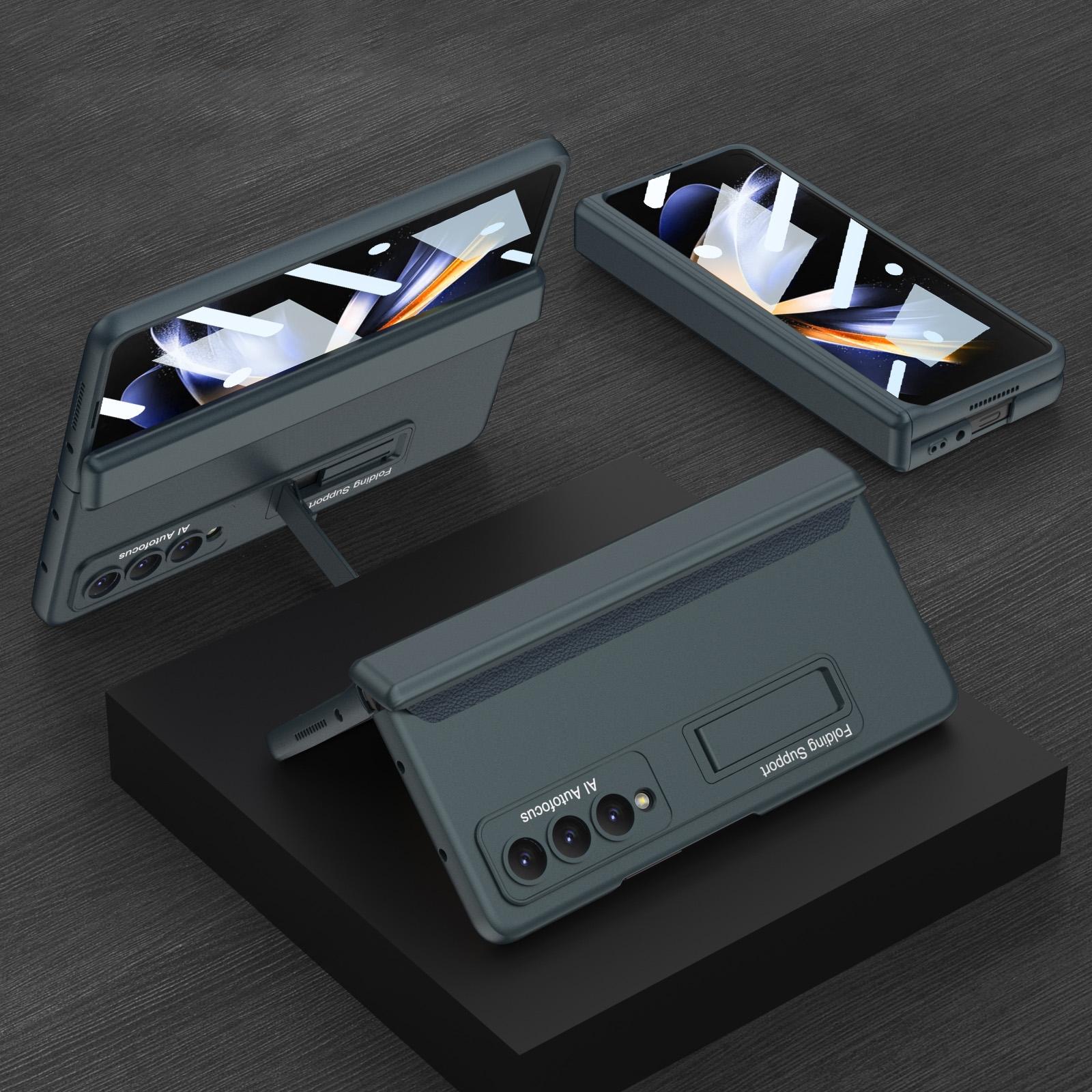 For Samsung Galaxy Z Fold4 5G Foldable Magnetic Hinge Case - Compact Design - Grey 4