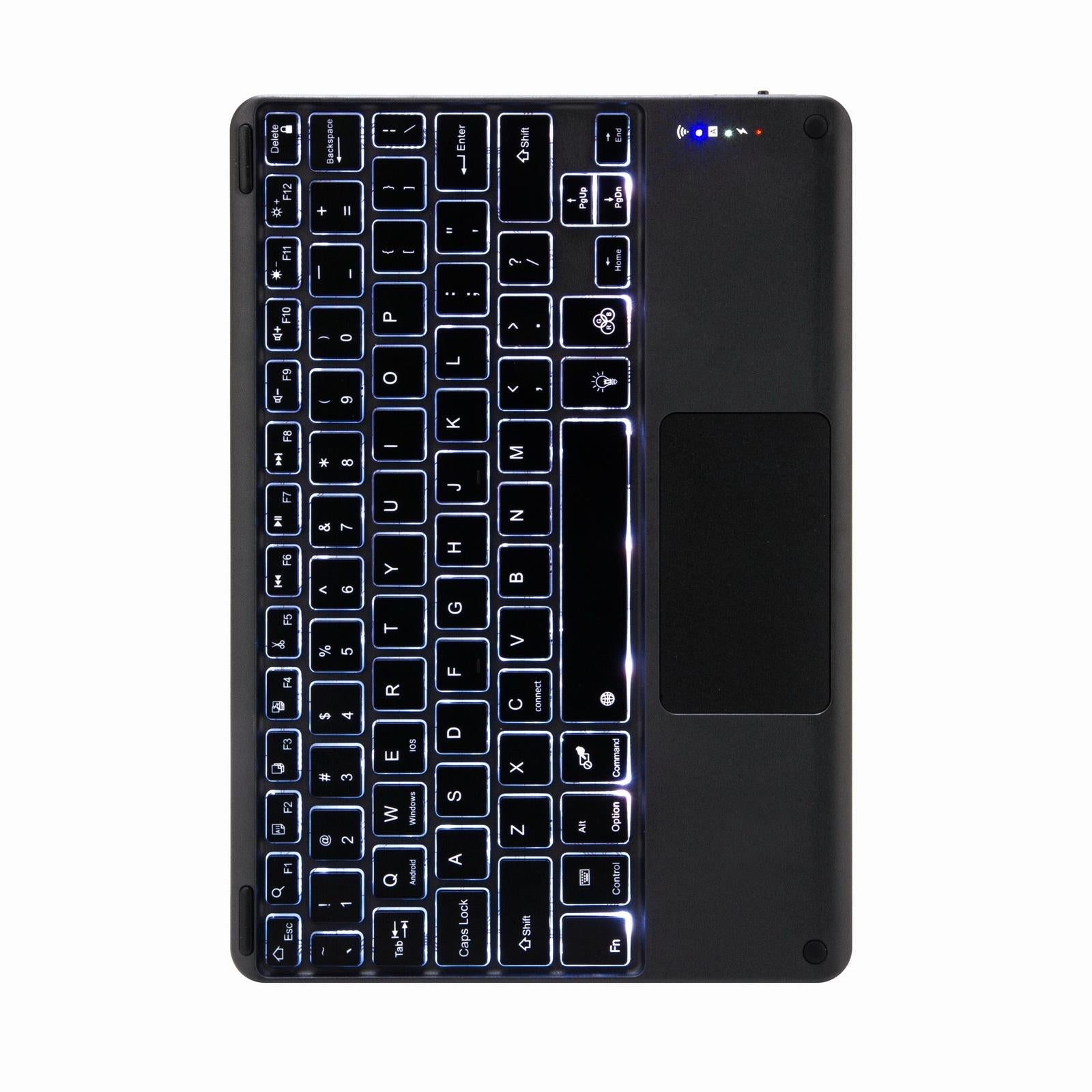 Bluetooth Keyboard Leather Case For Ipad 10.2 / Pro 10.5 - Touch Backlight Three-Fold Holder - Rainbow 11