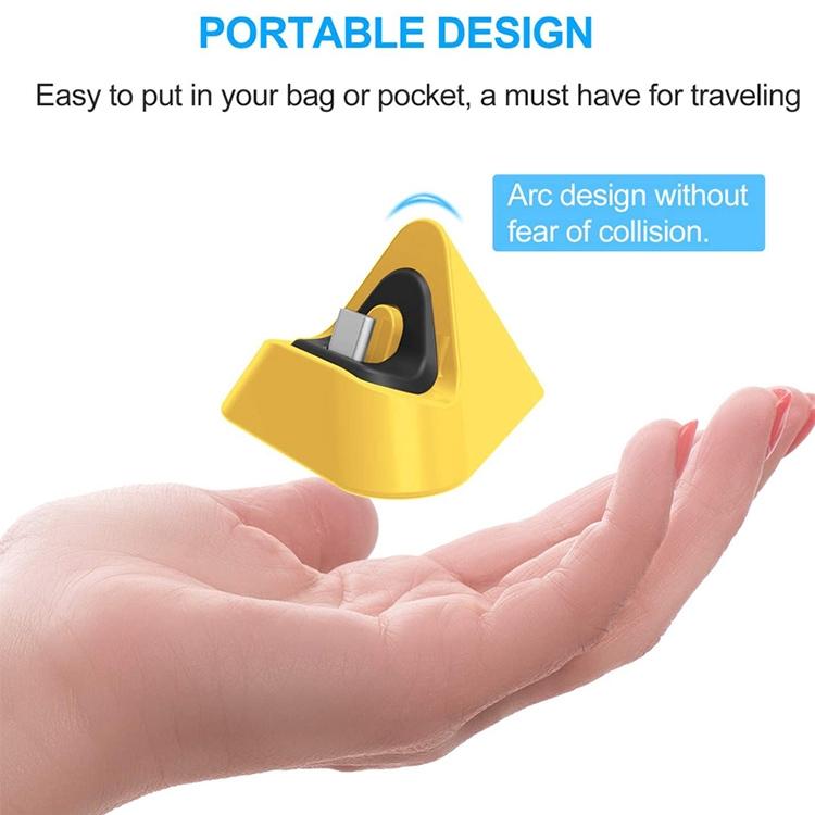 2-pack Portable Triangle Charger for Nintendo Switch / Lite - Yellow 13