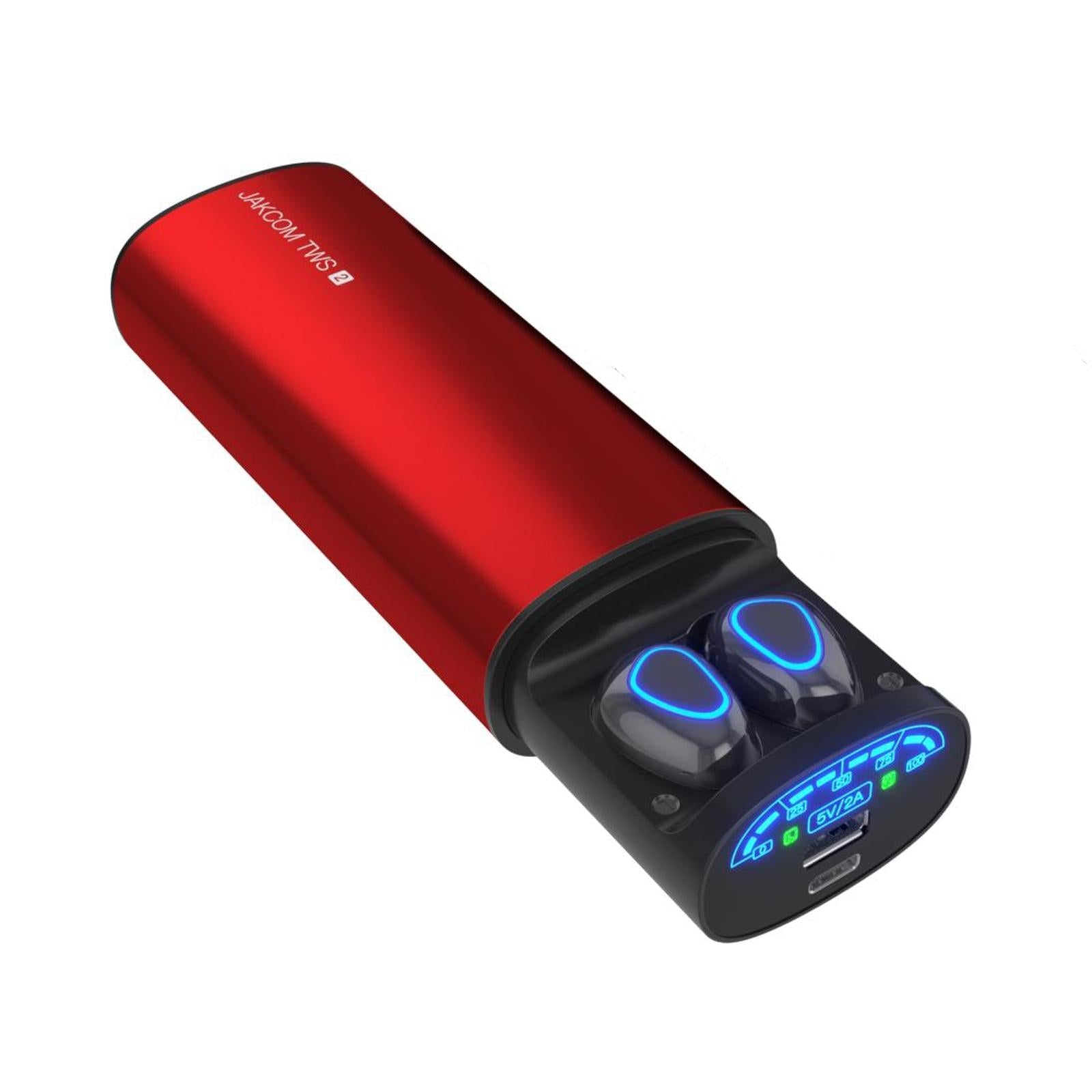2-in-1 True Wireless Earbuds with Bluetooth 5.0 and Power Bank - Black
