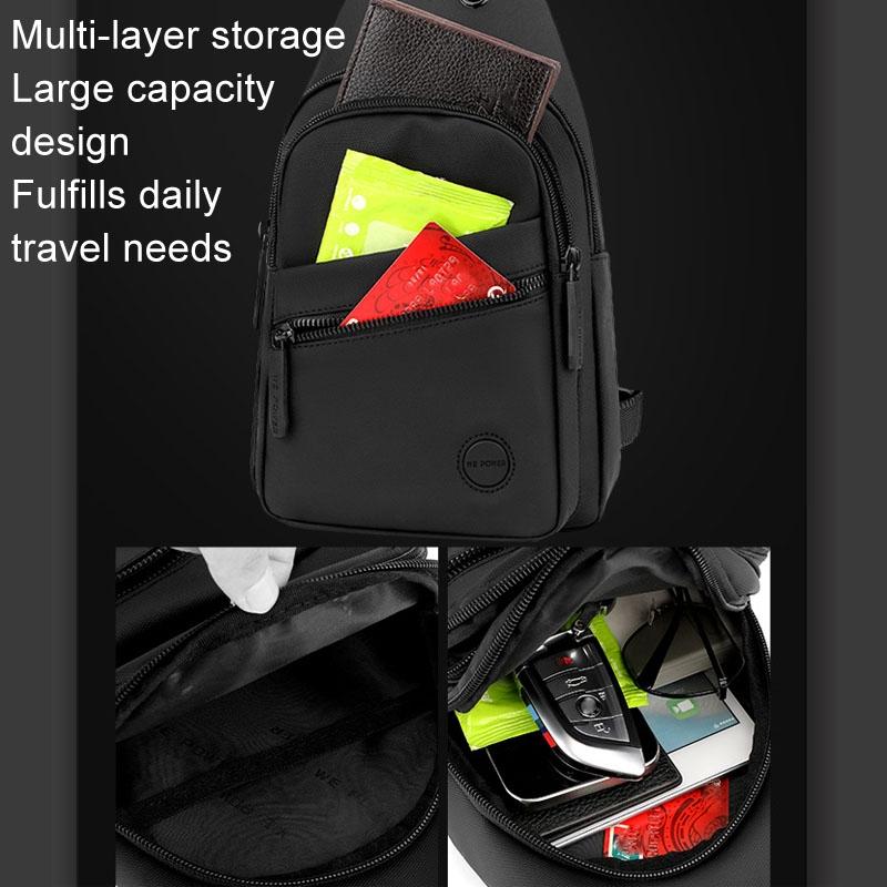 Outdoor Chest Bag For Men Crossbody Shoulder Bag For Daily Use - Black 10