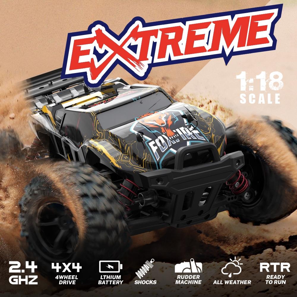 High Speed 4wd Rc Car - 1 18 Scale - Black / Yellow 5