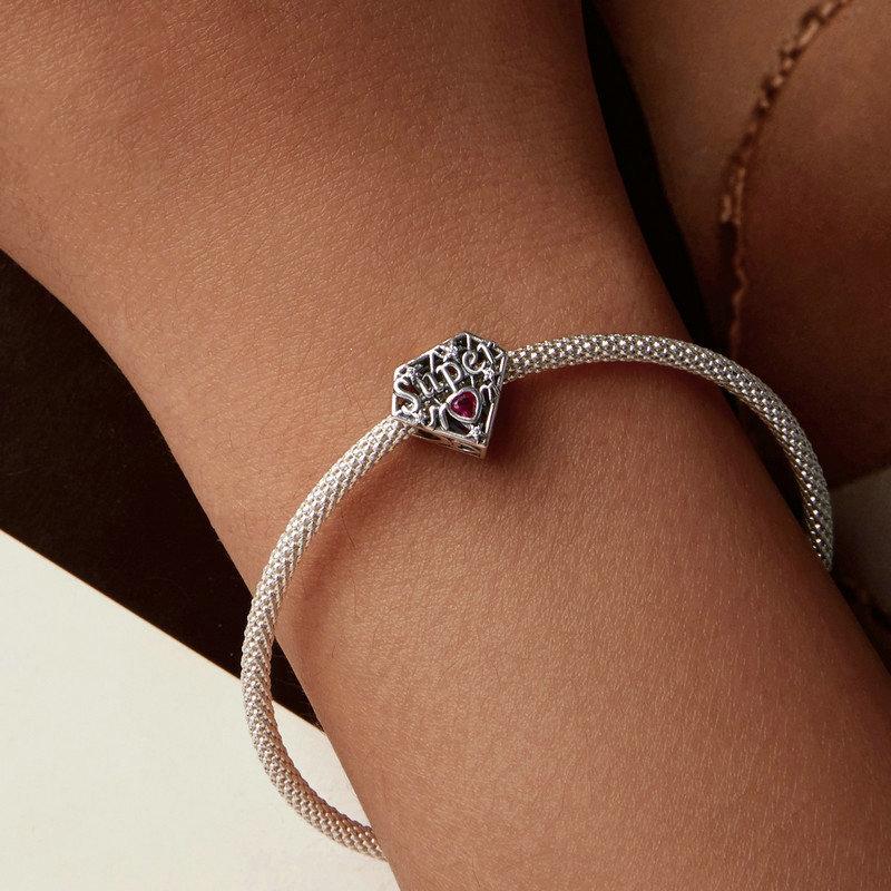 925 Sterling Silver Super Mom Diy Beaded Jewelry 7