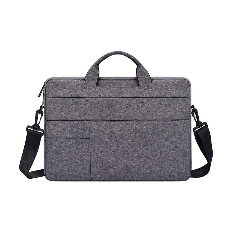 14.1-15.4 Inch Portable Laptop Shoulder Bag in Oxford Cloth & Nylon - Navy Blue 15