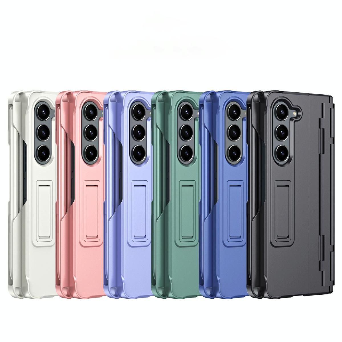 For Samsung Galaxy Z Fold4 5G Shockproof Diamond Case With Hinge And Pen - White 9
