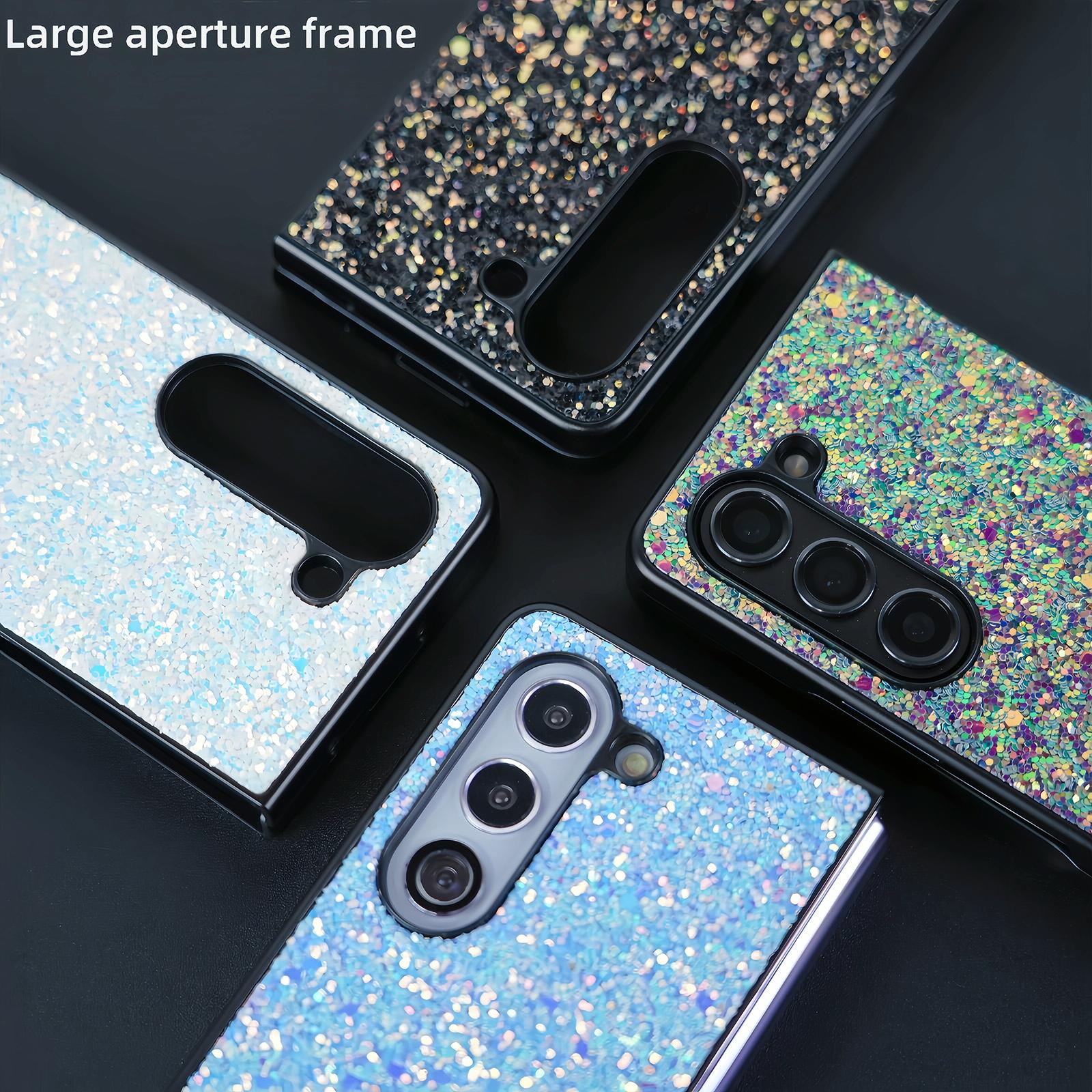 For Samsung Galaxy Z Fold4 5G Foldable Diamond Case - Compact And Stylish - Flash Black 7