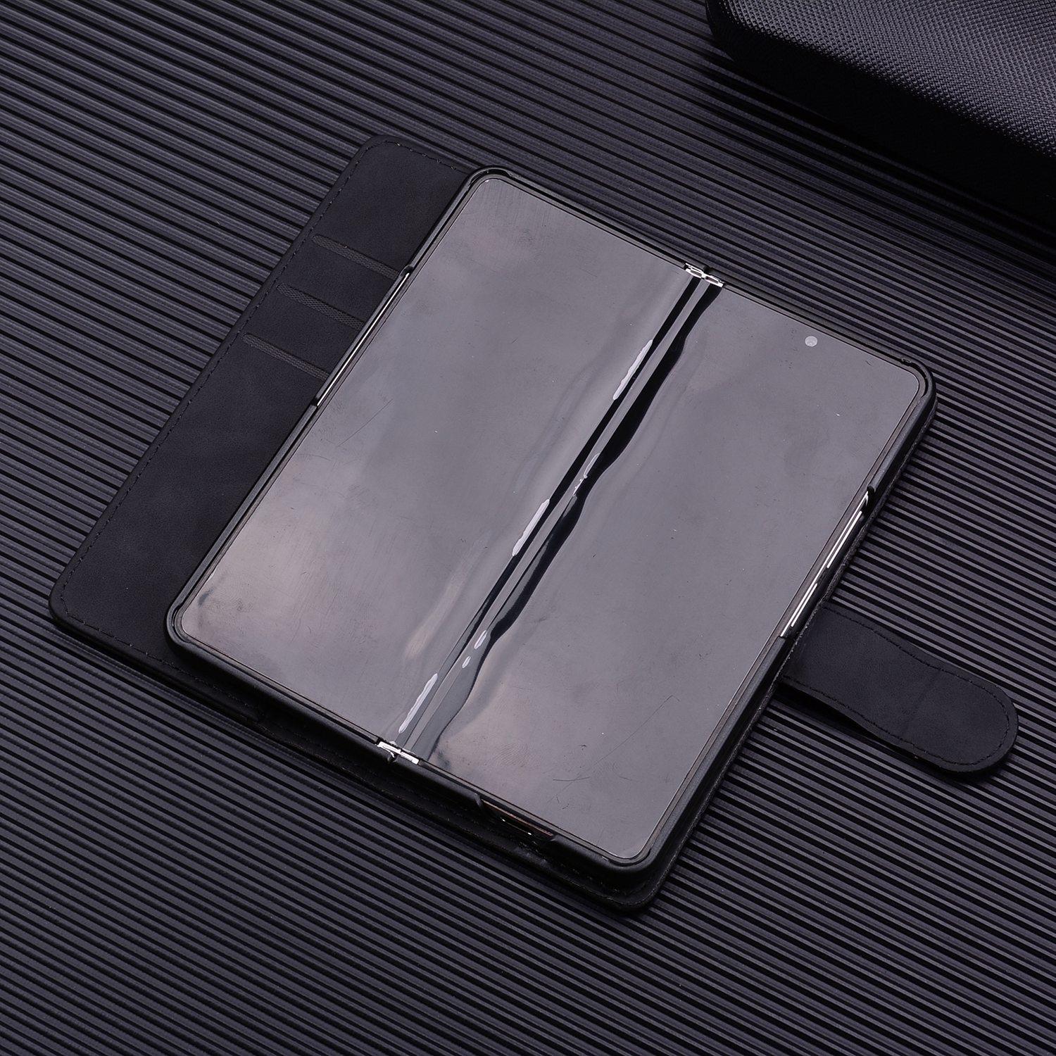 For Samsung Galaxy Z Fold4 5G Dual Fold Mandala Leather Case - Embossed Design - Brown 5