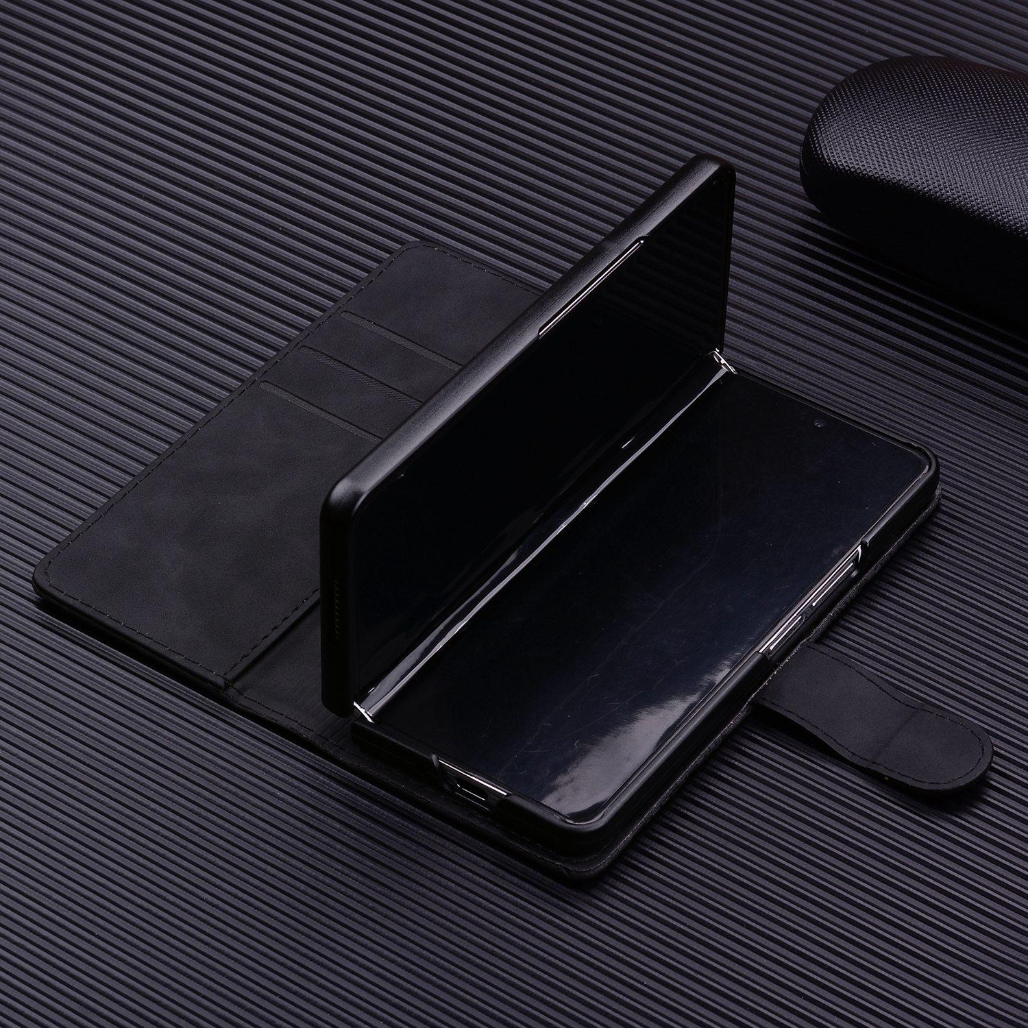 For Samsung Galaxy Z Fold4 5G Dual Fold Mandala Leather Case - Embossed Design - Brown 6