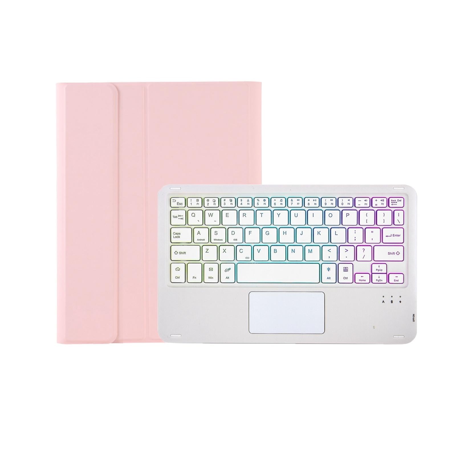Bluetooth Keyboard Leather Tablet Case For Ipad 10.2 / 10.5 / Air 2019 With Touch Pad & Backlight - Sky Blue 3