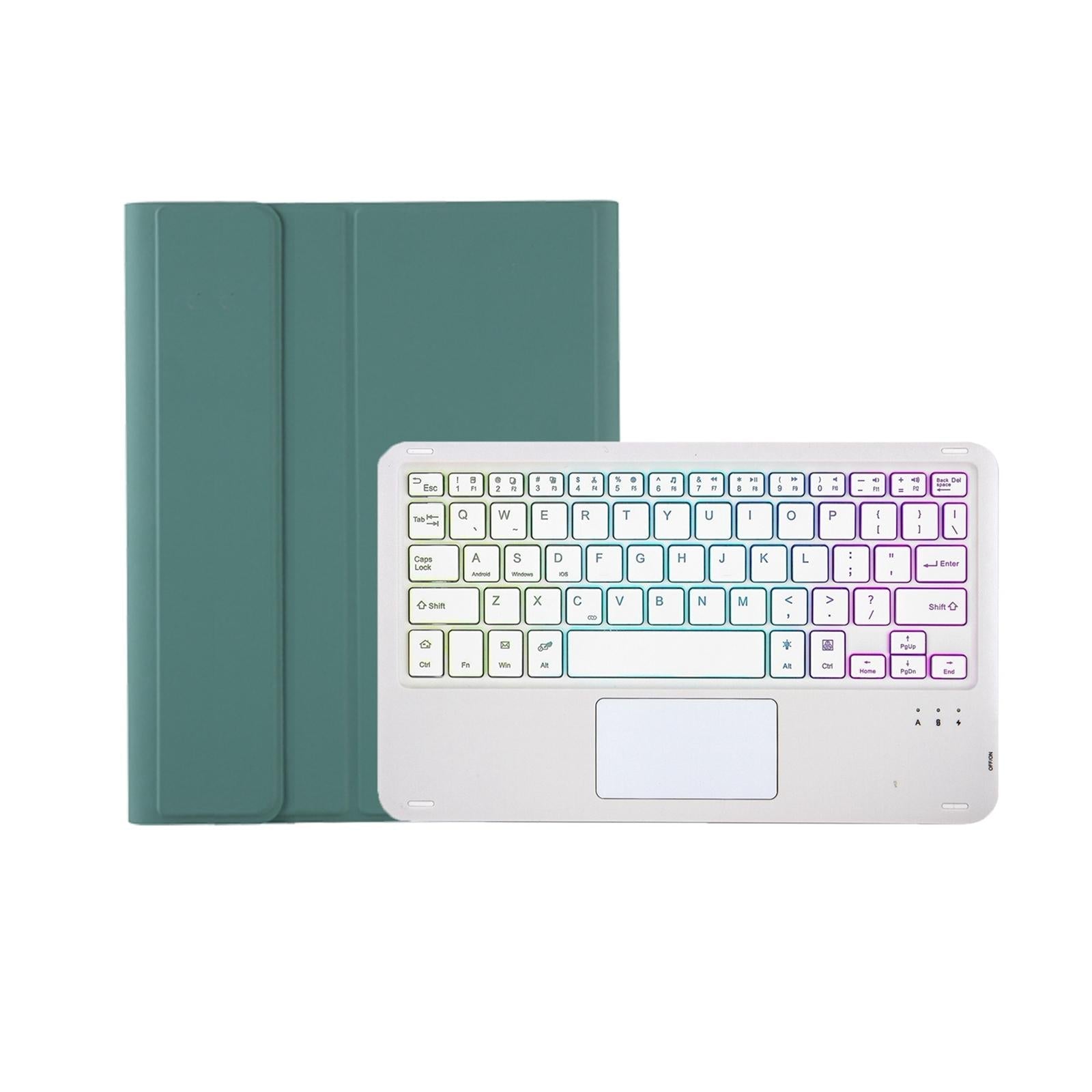 Bluetooth Keyboard Leather Tablet Case For Ipad 10.2 / 10.5 / Air 2019 With Touch Pad & Backlight - Sky Blue 13