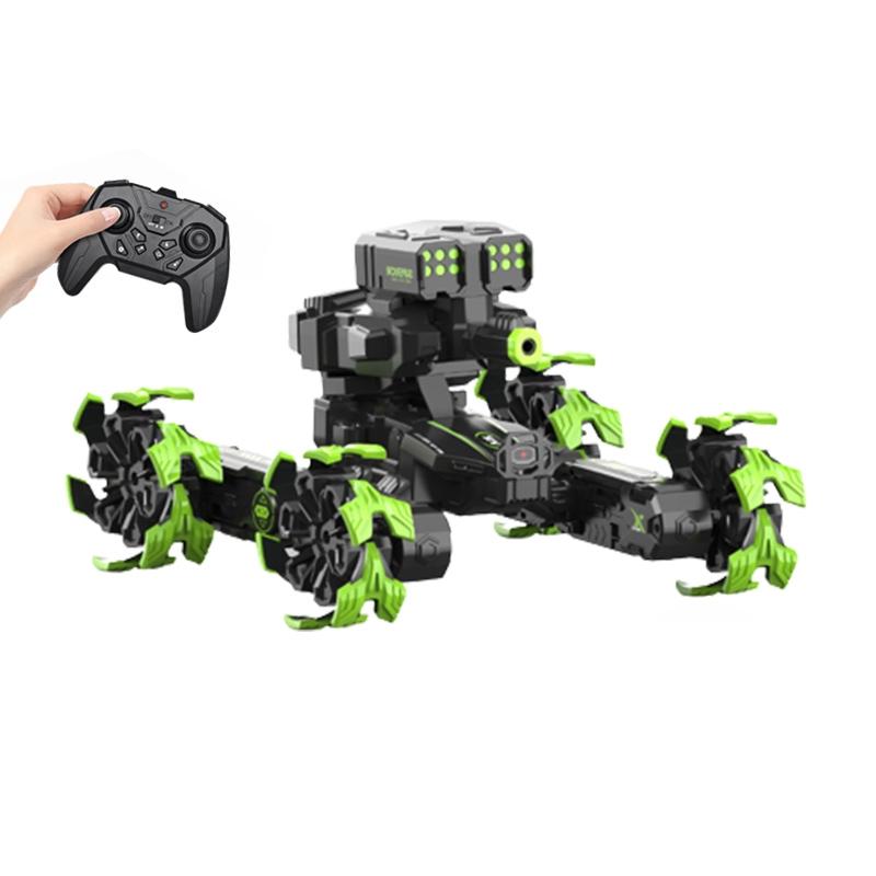 Remote Control Water Bomb Car - Four-wheel Battle Blooming Tire Spray - Blue 8