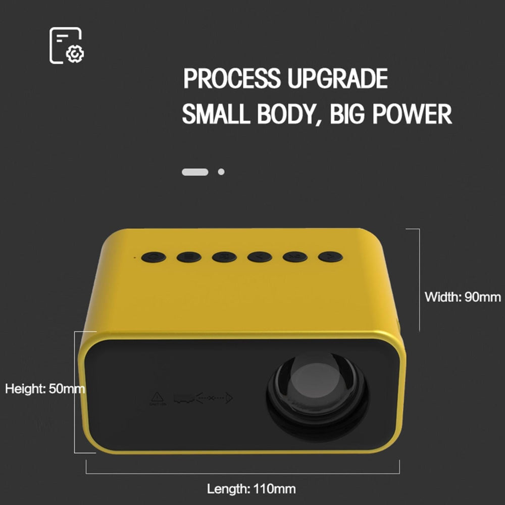 Portable Mini Home Theater Projector - 80 Lumens 1920X1080P Remote Control & Adaptor - White 6