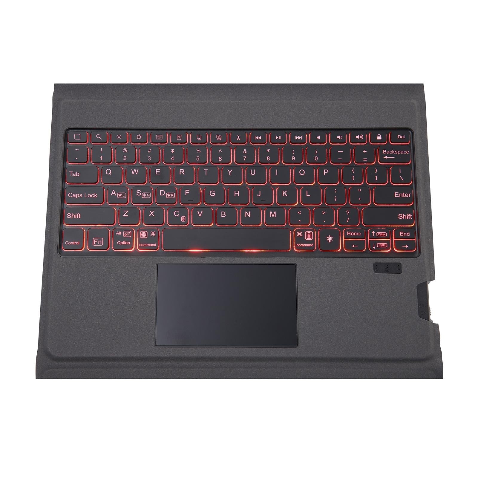 Integrated Bluetooth Keyboard Leather Case For Ipad Pro 11 - Backlit Touchpad Holder - Black 6
