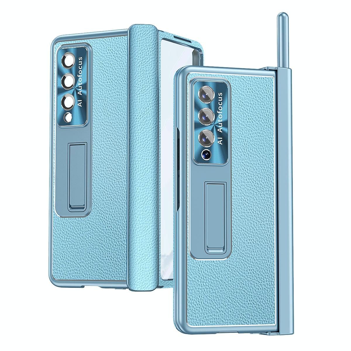 For Samsung Galaxy Z Fold4 5G Shockproof Magnetic Litchi Pattern Phone Case - Black 10