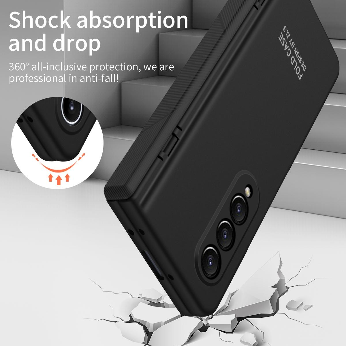 For Samsung Galaxy Z Fold4 5G Foldable Phone Case With Pen And Stylus - Coffee 13