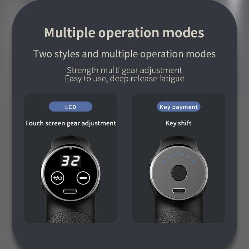 Electric Triangular Fascia Massage Gun - Silver Button Style 6