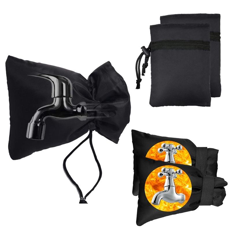 Outdoor Faucet Frost Cover - Oxford Cloth Rope Model Black 3