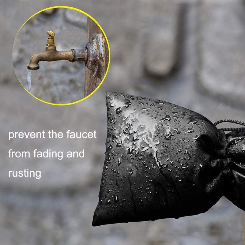 Outdoor Faucet Frost Cover - Oxford Cloth Rope Model Black 7